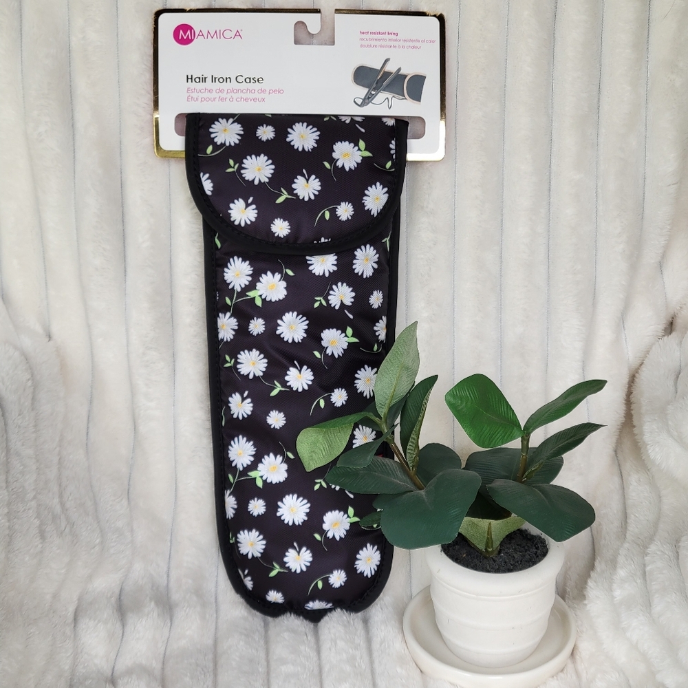 Hot Hair Iron travel case black with Daisies- Miamica - Picture 4 of 6